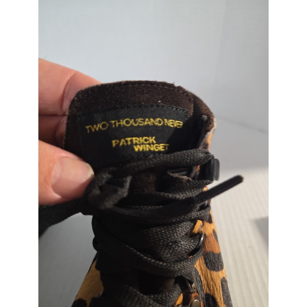 Two Thousand Never Leopard Hiking Boots Womens 6 Pony Hair Vibram Patrick Winget - Picture 9 of 13
